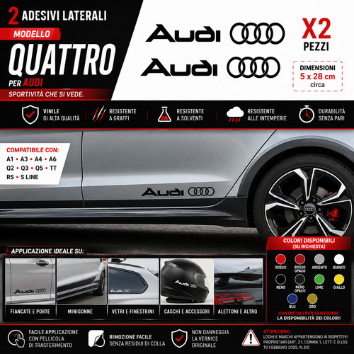 Adesivi laterali audi - adesivi,